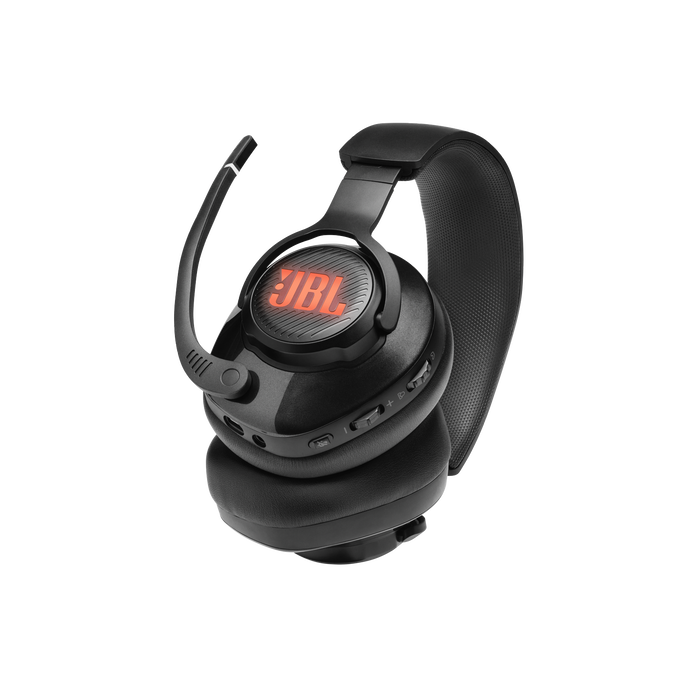 JBL Quantum 400 - Black - USB over-ear PC gaming headset with game-chat dial - Detailshot 4 image number null